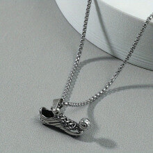 1pc Outdoor Sports Football Shoes Sports Pendant Hip Hop Boys Necklace
