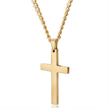 1pc Cross Necklace Pendant Jewelry With Chain For Boys And Girls Necklace
