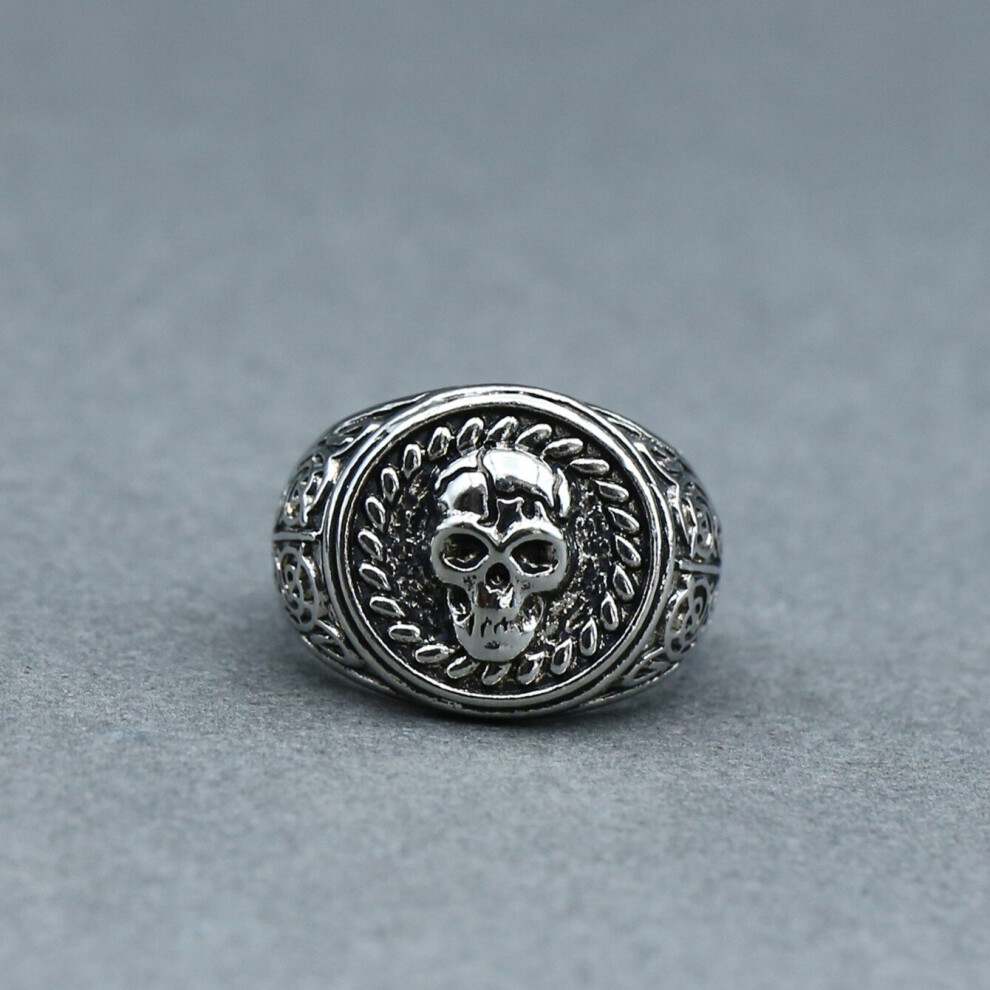 Mens Silver Skull Ring