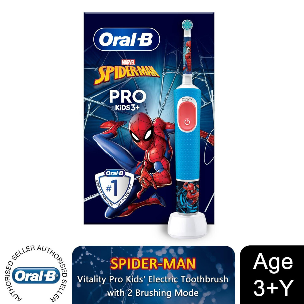 (Spider-Man) Oral-B Vitality Pro Kids Electric Toothbrush, 3+Y