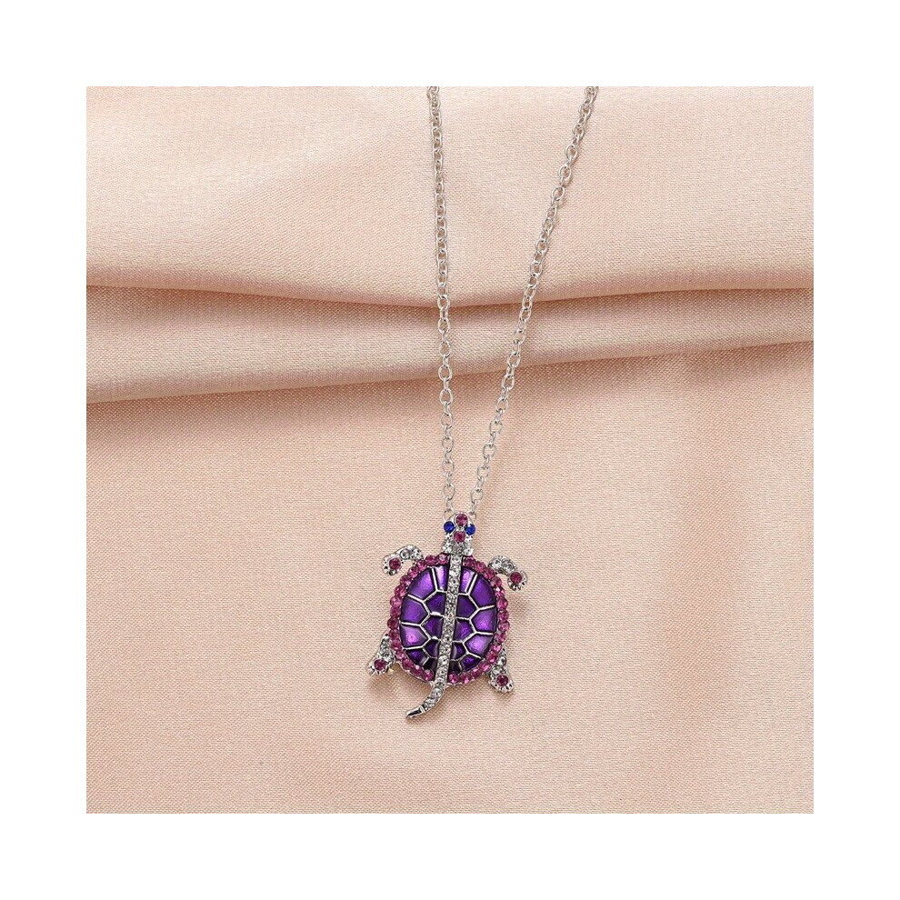 Creative Turtle Pendant Necklace Purple Turtle Pendant Mens Banquet Jewelry Couple Holiday Party Gift