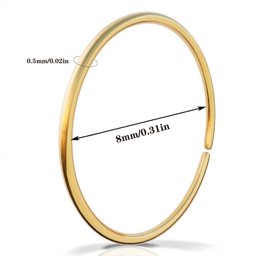 40pcs σετ ανδρικά δαχτυλίδια μύτης Hoop Set 2