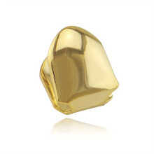 1pc 18K Golden Plated Teeth Braces The Perfect Unisex Accessory For Parties And Cosplay Hip Hop Style Braces Teeth Grillz For Men Make A Bold Statemen