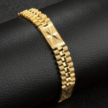 1pc Golden Plated Mens And Womens Hand Watch Chain Jewelry Accessories
