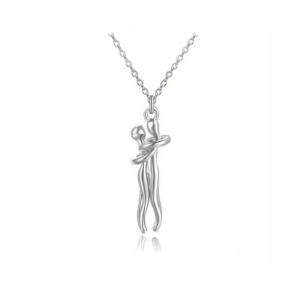 Couple Hug Pendant Necklace Family Hug Necklace Multicoloured