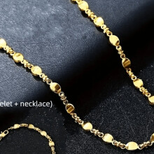 1set Mens Boho Style Alloy Necklace Bracelet