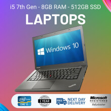 Budget Intel i5 7th Gen Laptop With Windows 10 8GB Memory 512GB SSD Wifi *USED* - Refurbished