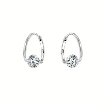 Metal Artificial Diamond Earrings For Men Circle Couple Earrings Mens Earrings