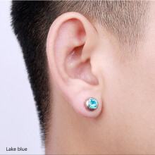 Multicolor Zircon Earrings Stainless Steel Boys And Girls Earrings Vintage Mens Earring Titanium Steel Stud Earring For Women Men