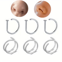 Mens Nose Piercing Jewelry Set Lip Piercing Earrings Y2k Nose Piercing Body Jewelry