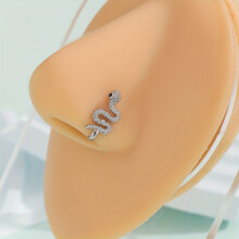Creative Vintage Rhinestone Snake Shaped Nose Clip Decorative Accessories For Holiday Party Mens Accessories
