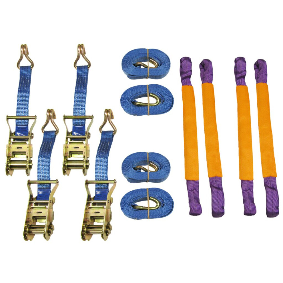 Recovery Ratchet Sets 35Mm 6M 3T X4 (Round Slings Tie Down Straps) 600988485150