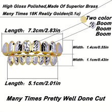 Mens Hip Hop Teeth Grillz Top Bottom Grillz For Teeth Hip Hop Costume Accessory