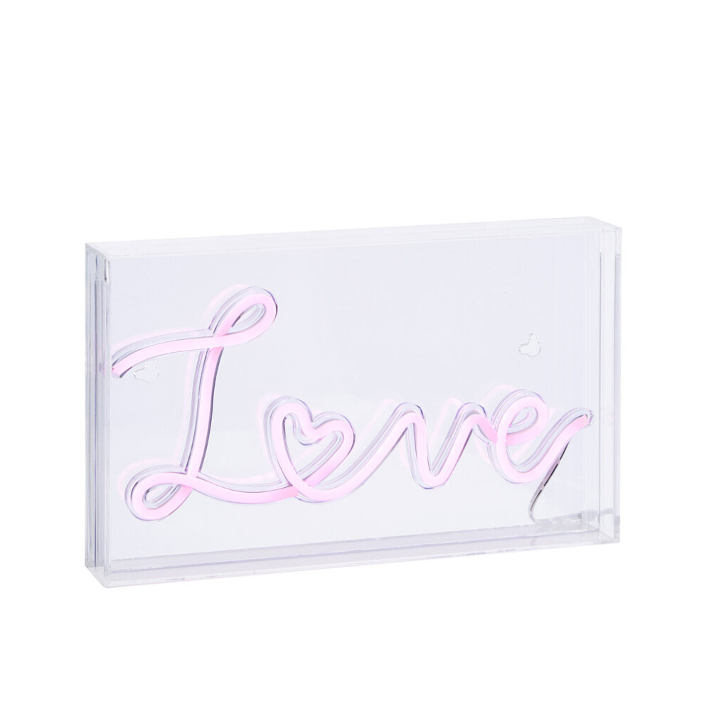 Glow Love Neon Light Box Table Lamp