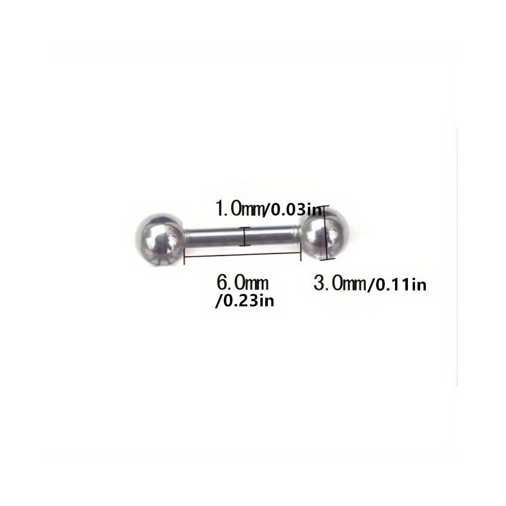 Multicoloured 10Pcs Set Steel Balls Industrial Scaffold Straight Barbell Ear Piercing Tongue Bar Surgical Steel Eyebrow Tragus Nipple Ring