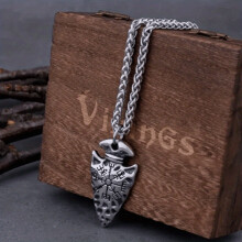 Vintage Viking Helmet Pendant Necklace For Men Casual Jewelry Necklace Accessories Gift Mens Amulet Jewelry