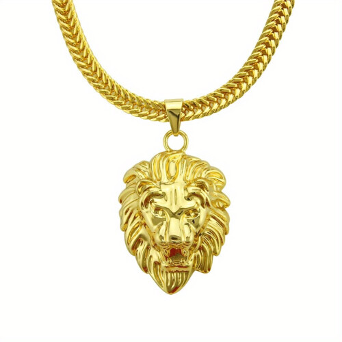 YOHAX Men's Hip Hop Long Necklace Alloy Full Diamond Smiling