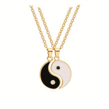 2pcs Couple Bracelet Friendship Bracelets Yin Yang Tai Chi Necklace Bracelet Jewelry Sets For Men