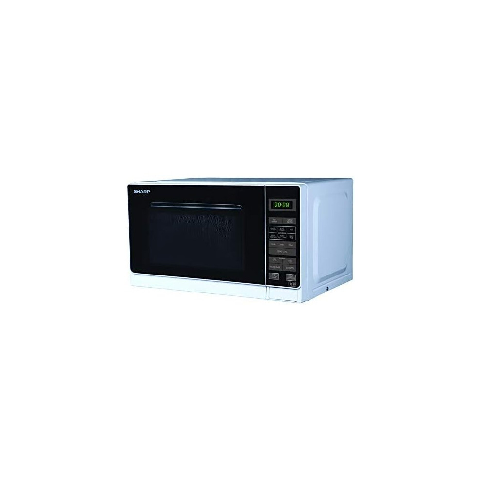 Sharp R272WM Solo Touch Control Microwave, 20 Litre capacity, 800W, White