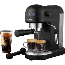 Salter Professional EK5240BO Espirista Coffee Machine, Milk Frothing Wand, 1.4 L, For Ground Coffee, Single and Double Function, Touch Panel, 15-Bar I