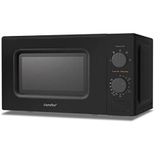 COMFEE' 700W 20L White Microwave Oven With 5 Cooking Power Levels, Quick Defrost Function, And Kitchen Manual Timer - Compact Design CM-M202CC(WH)