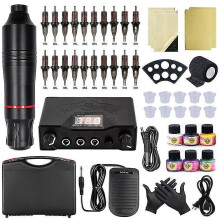 Tattoo Kit Professional Rotary Pen Tattoo Machine Kit With Cartridges Needles Permanent Makeup Machi
