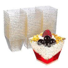 10pcs 10pcs Disposable Hard Plastic Mousses Dessert Cup Parfait Appetizer Cup Small Reusable Serving