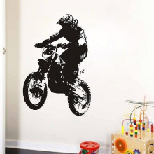 Rider Motorcycle Decoration Wall Stickers Murals 57x85cm