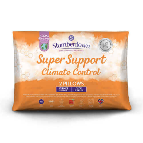 Slumberdown (2 Pack) Slumberdown Climate Control Super Support Pillow UK Made