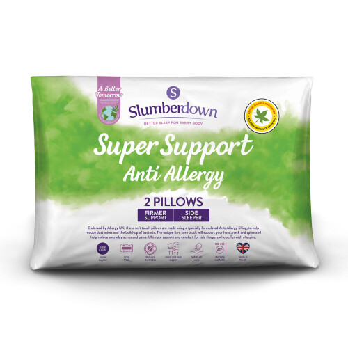 Slumberdown (2 Pack) Slumberdown Anti Allergy Super Support Pillow UK Made