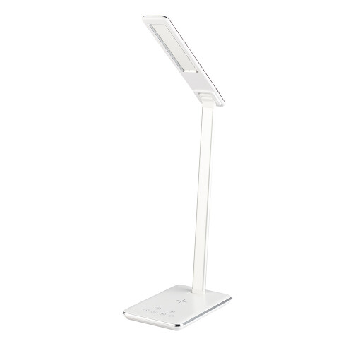 Trueshopping White Desk Lamp with Wireless & USB Phone Charger