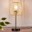 Trueshopping Contrast Rattan Table Lamp with Black Base 2