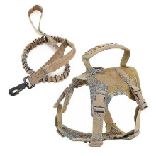 Puppy Cat Clothes Traction Rope Breathable Chest Harness Pet Supplies(Mud Color)