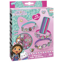 Kit de pulseras DIY - La Casa de Muñecas de Gabby - 3 pulseras - 18 charms - A partir de 3 años