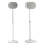 SANUS WSSE3A2 Height-Adjustable Speaker Stand for Sonos Era 300 White, Pair 3