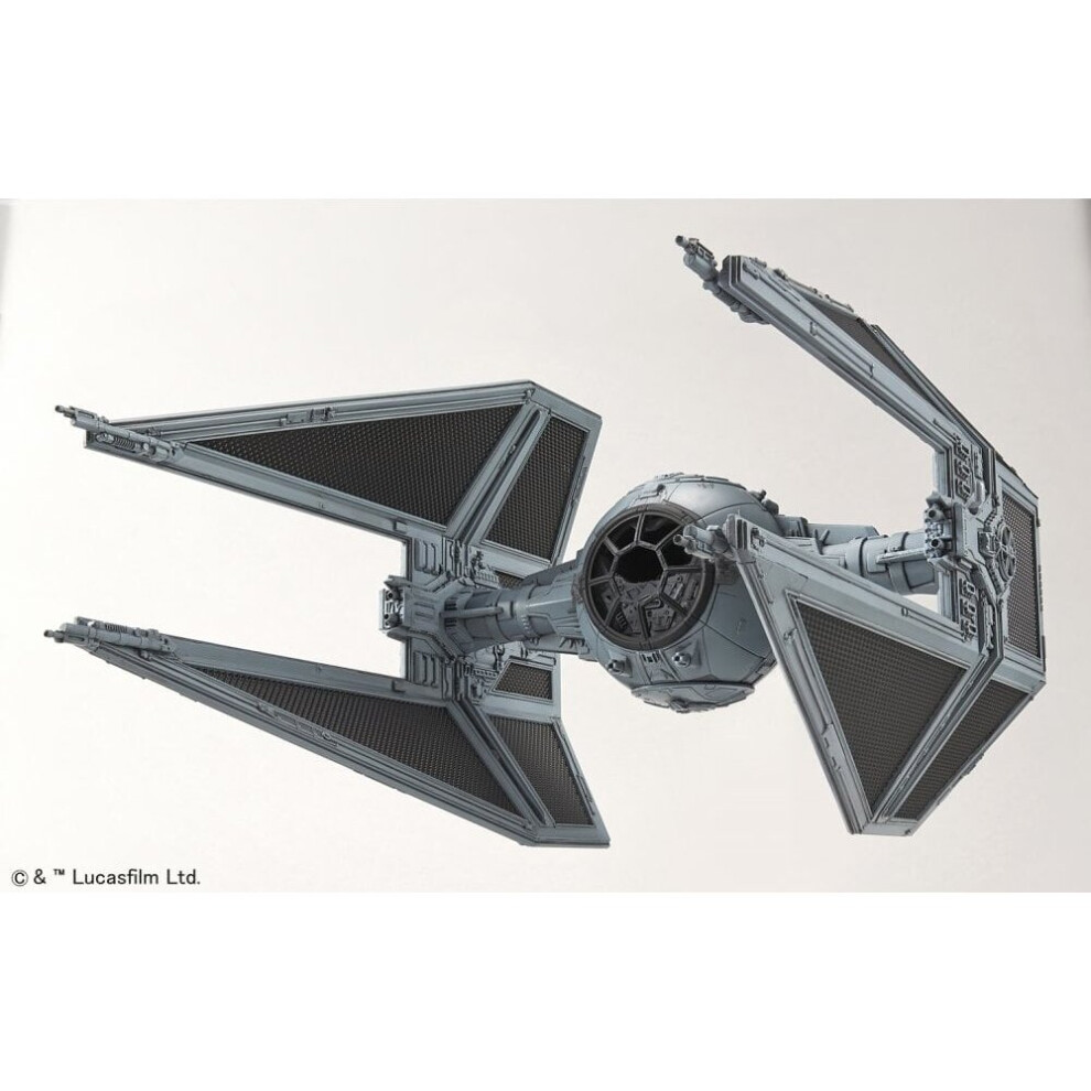 1:72 scale Star Wars Imperial TIE Interceptor model kit by Bandai