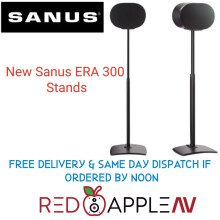 SANUS WSSE3A2 Height-Adjustable Speaker Stand for Sonos Era 300 Black, Pair