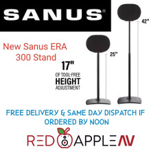 SANUS WSSE3A1 Height-Adjustable Speaker Stand for Sonos Era 300 Black, Single