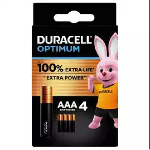 Duracell Duracell Optimum Alkaline AAA Batteries - Pack of 4
