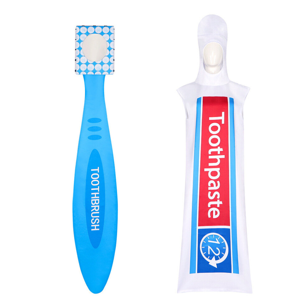 Rywolt Toothpaste Toothbrush Funny Cosplay Costume Couple Halloween Roleplaying Outfit Not,Specified