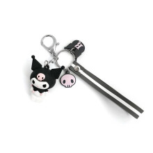 (Kuromi) Sanrio Cute Cartoon Character Key Chain Kuromi Melody Hello Kitty Bag Pendant