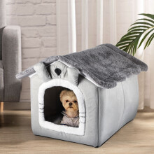 Cama Gris Grande para Gato Mascota Casa Caliente para Perro SÃºper Cama Suave