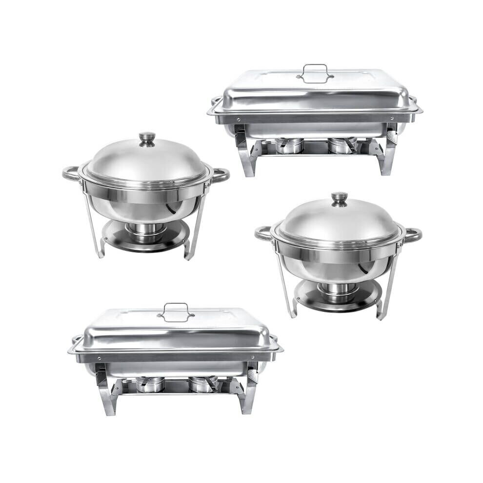 Chafing Dish 2 Rectangular Chafing Dish + 2 Round Chafing Dish