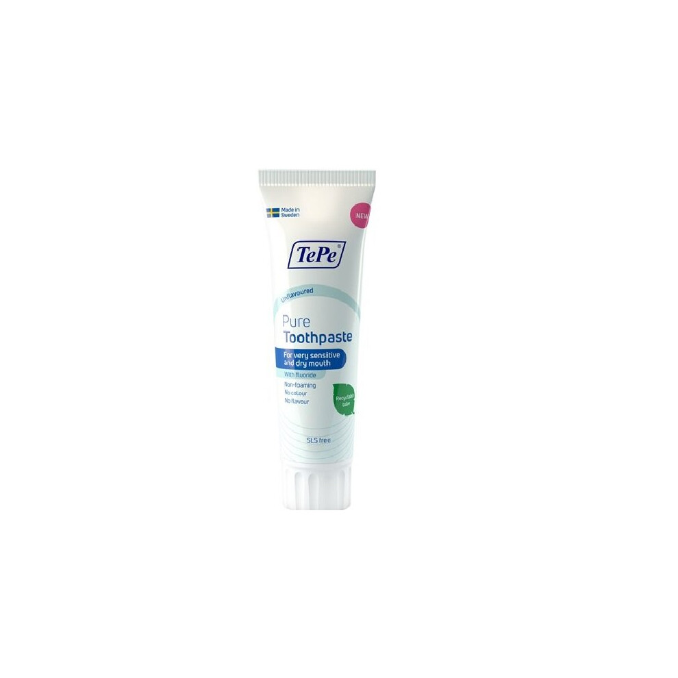 TePe Pure Unflavoured Toothpaste - 75ml