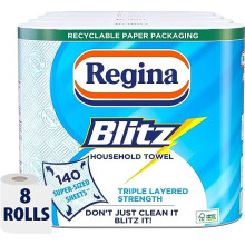 Regina Blitz Household Towel, 560 Super-Sized Sheets, Triple Layered Strength, 8 Count (Pack of 1) Regina Store