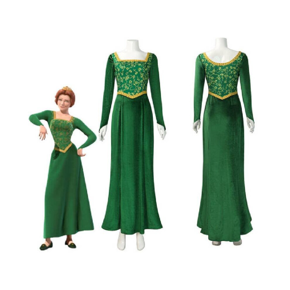 (3XL) Princess Fiona Costume Shrek Cosplay Dress Halloween Fancy Dress Outfit Kids