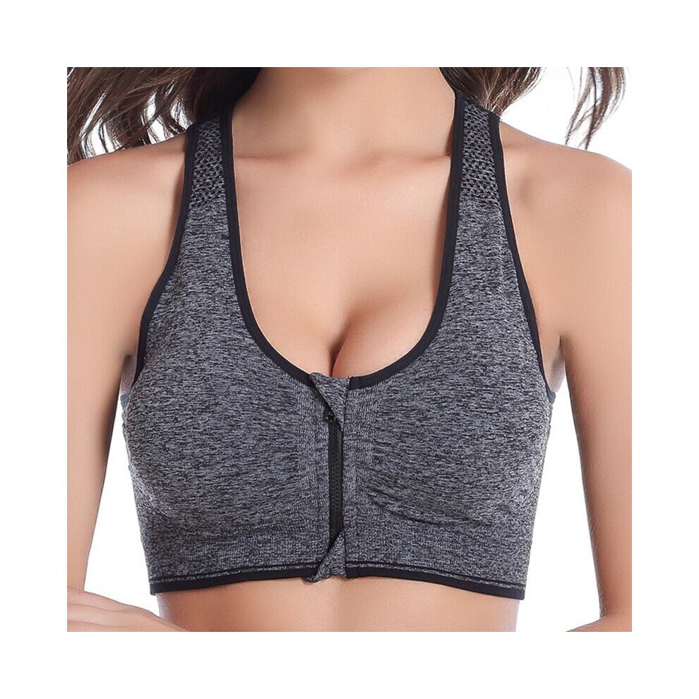 (gray, M) Vest Push Up Bras Plus  New Breathable Gym Sports