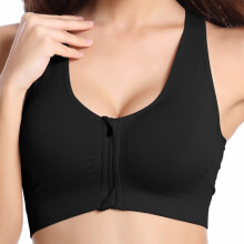 (black, M) Vest Push Up Bras Plus New Breathable Gym Sports