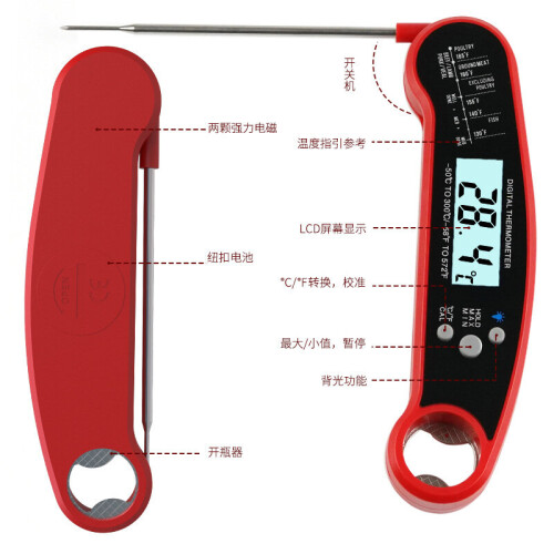 Meat Thermometer. Thermometer With Backlight & Calibration. Digital Hand Tools 2