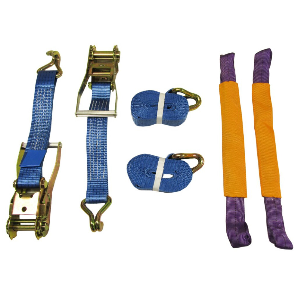 Recovery Ratchet Sets 50Mm 6M 5T X2 (Round Slings Tie Down Straps) 600988485211